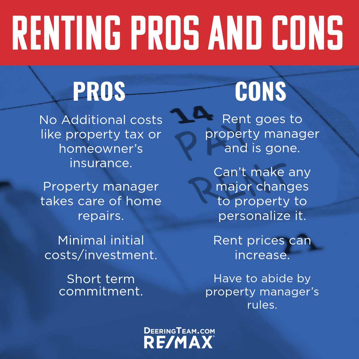 Rental pros and cons